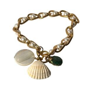 Womens Handmade Bracelet Pearls White Mermaid Fisherman